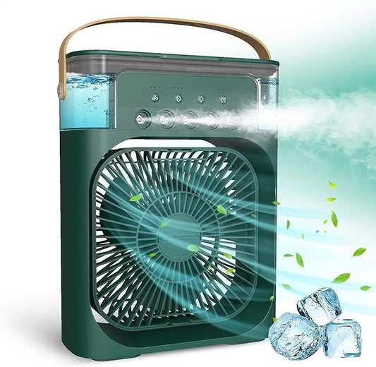 Mini Humidifier Portable Air Conditioner Cooler for Home with 3 Speed Mode & Water Spray